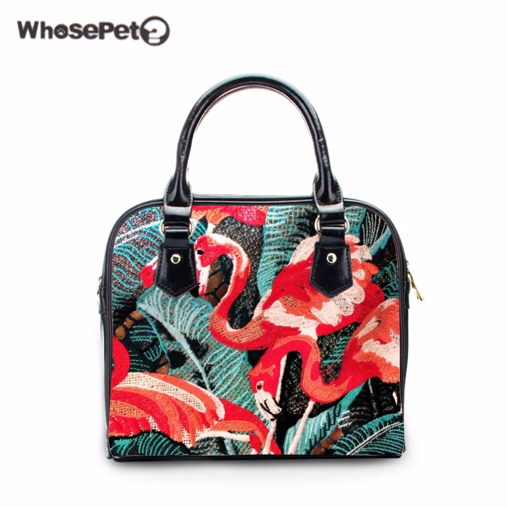 

WHOSEPET Flamingo Women Shoulder Bag Designer Handbags High Quality Female Crossbody Shoulder Bags Mini Clutch Purse Bag Stylish