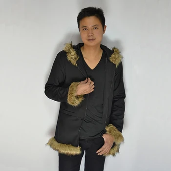 

Anime Durarara Orihara Izaya Cosplay Costume Men's Fashion Winter Coat Black Full Sleeve Warm Jacket Halloween Carnival Uniforms