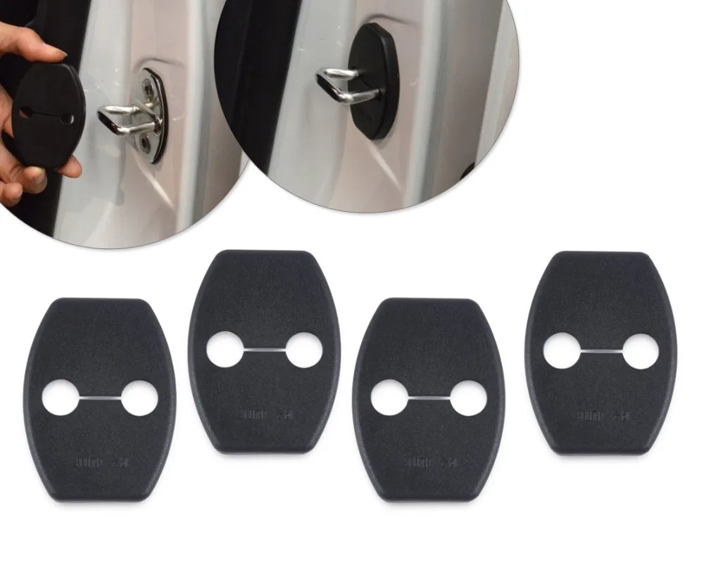 beler Top selling 4PCS Car Door Striker Cover Lock Protector Antirust