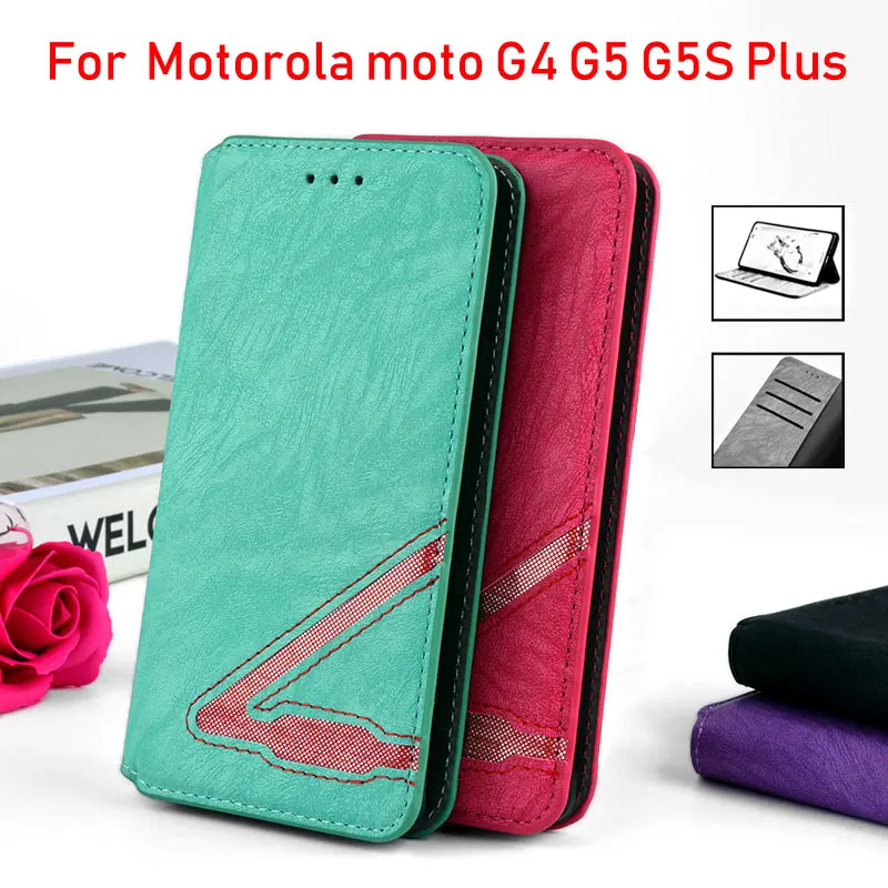 Для Motorola moto G5S плюс Чехол роскошный модный флип-чехол с украшениями кожа без магнитов чехол для moto G4 G5 G5S плюс funda