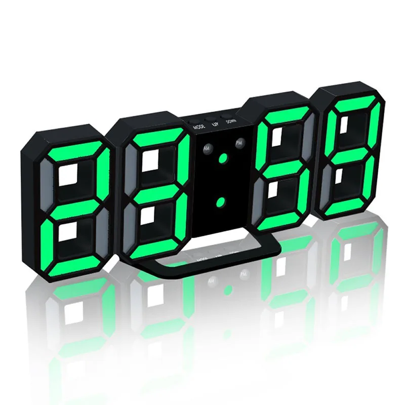 

2018 New Modern Digital LED Table Clock Colorful Watches 24 or 12-Hour Display Alarm Snooze Alarm Clock For Home Room Decor
