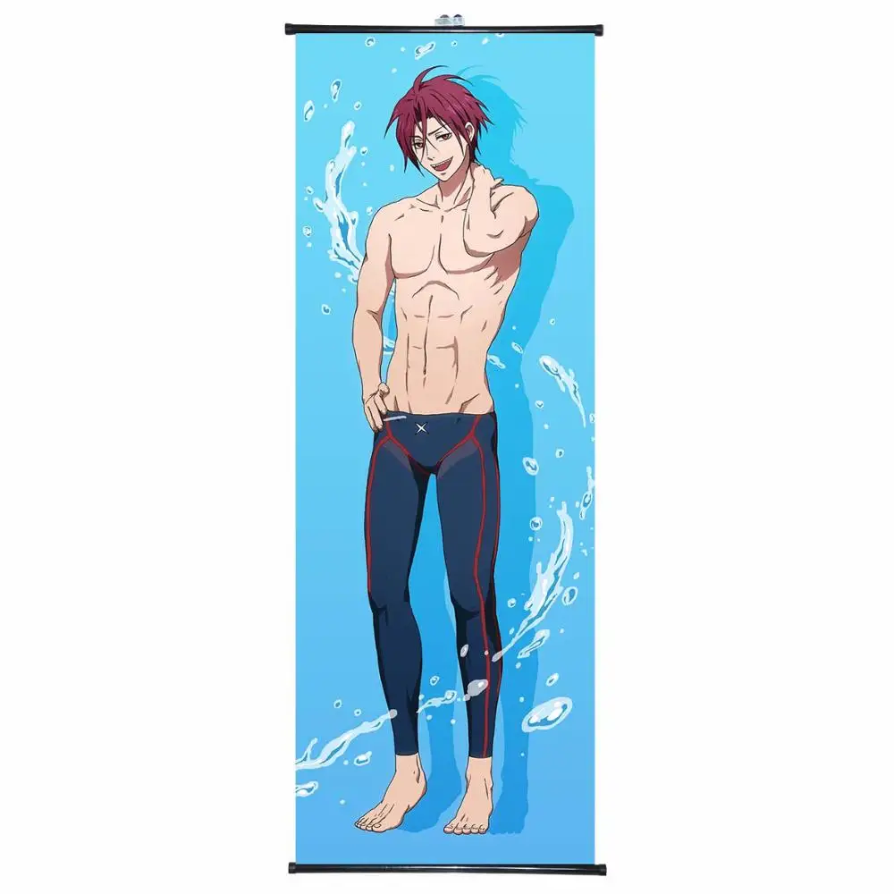 Iwatobi swim Club плакат настенный свиток живопись Аниме Манга декоративные картины для спальни - Цвет: Белый