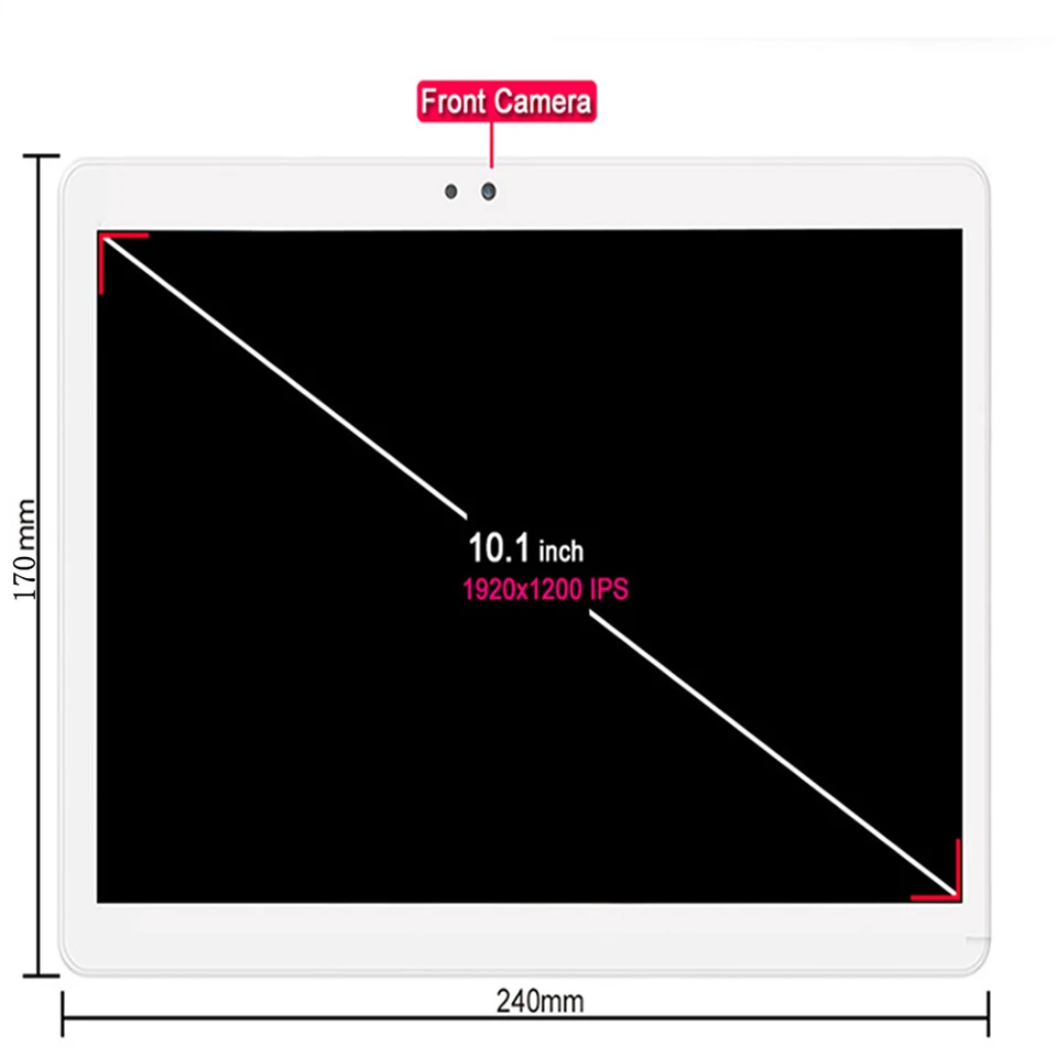 2018 Новые 10,1 дюймов планшетный ПК Android 7,0 Octa core 3g телефонных звонков 4 ГБ Оперативная память 64 ГБ Встроенная память MTK8752 gps bluetooth Планшеты шт