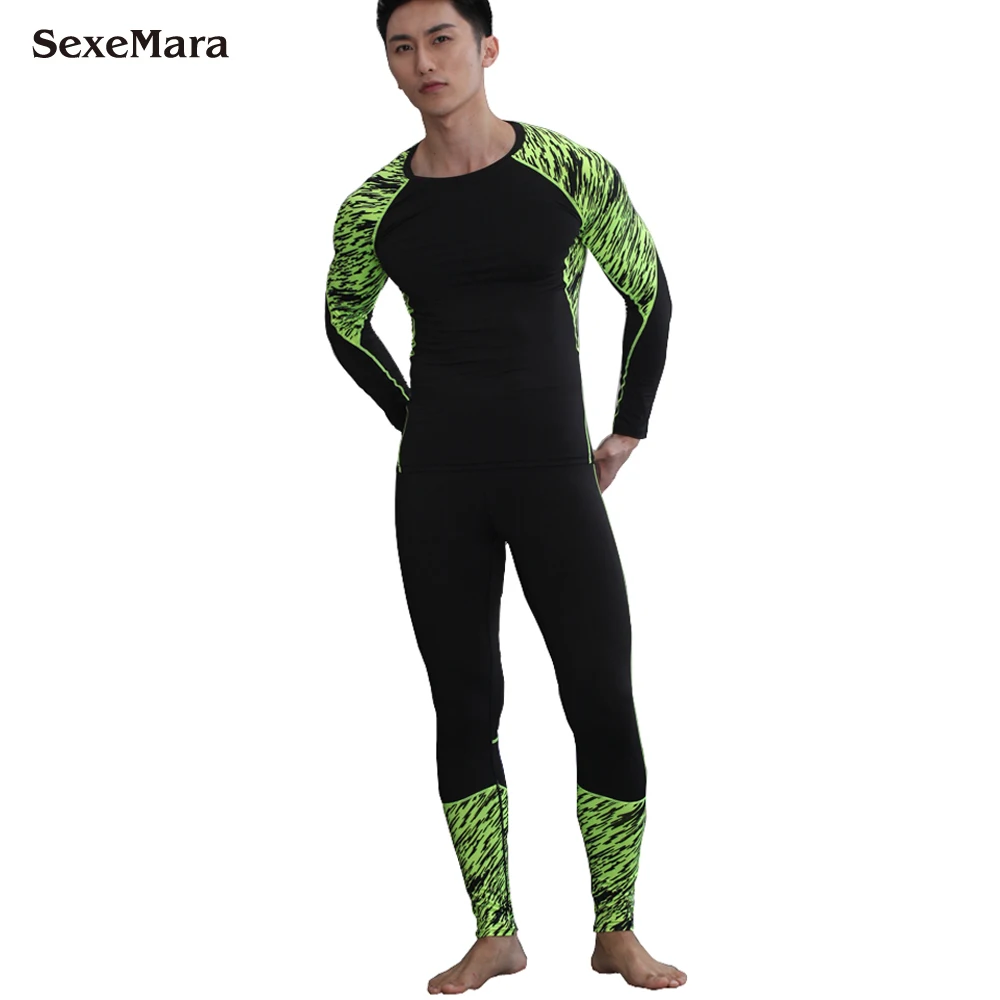 

New Men Pro Compression Long Fitness Winter Quick Dry Gymming Male Spring Autumn Sporting Running Workout Thermal Underwear Sets