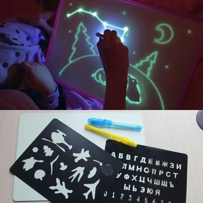 

Kids A3 A4 LED Tracing Light Board Drawing Pad Table Stencil Draw with Light In Dark S7JN