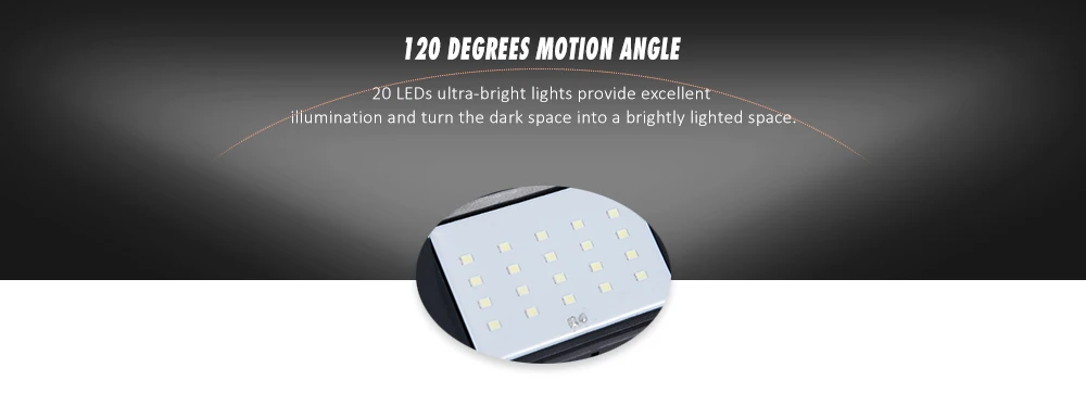 20 LED Outdoor Motion Sensor Garden Yard Waterproof Solar Light 
