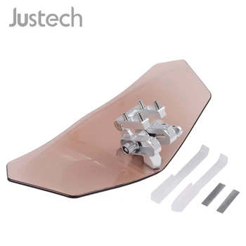 

Justech Motorbike Wind Screen Deflector Windshield Windscreen For All Motorcycle Racing Bike Brown Polished Universal Windshield