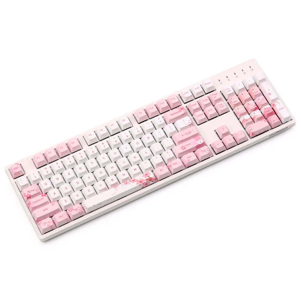 Sakura keycaps пять поверхностных сублимационных вишневых профилей 126/64 клавиш для GK64 TADA68 mx механическая клавиатура