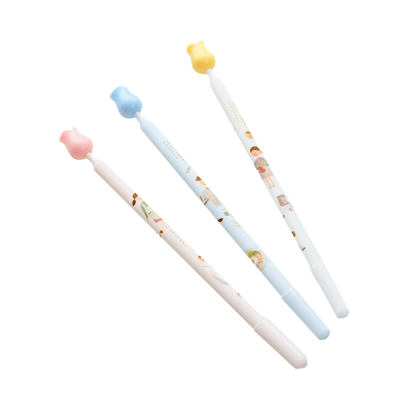 

Aihao Cute Kawaii 0.35mm Flower Rose Gel Ink Pen Candy Color Office School Supplies Stationery