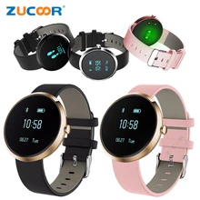 Zucoor V06 смарт-наручные часы Приборы для измерения артериального давления heartrate Браслет Жизнь Водонепроницаемый часы наручные часы для IOS Android PK ID107 A9