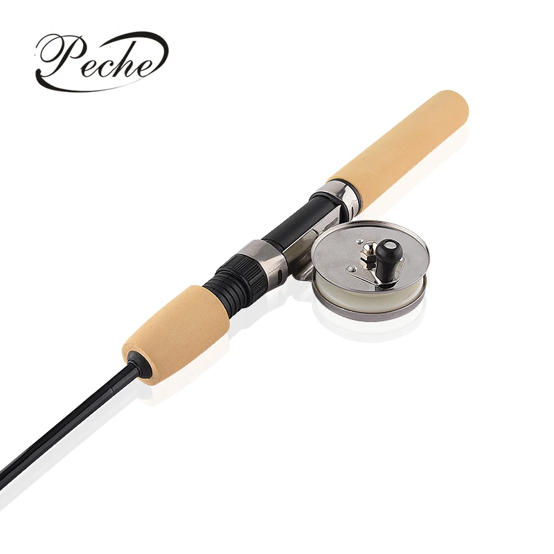 بيكي الشتاء الجليد الصيد قضبان و بكرات ل الكارب يطير الصيد معالجة قضيب كومبو القلم القطب الغزل الصب الصلب قضبان pesca Hengelsp