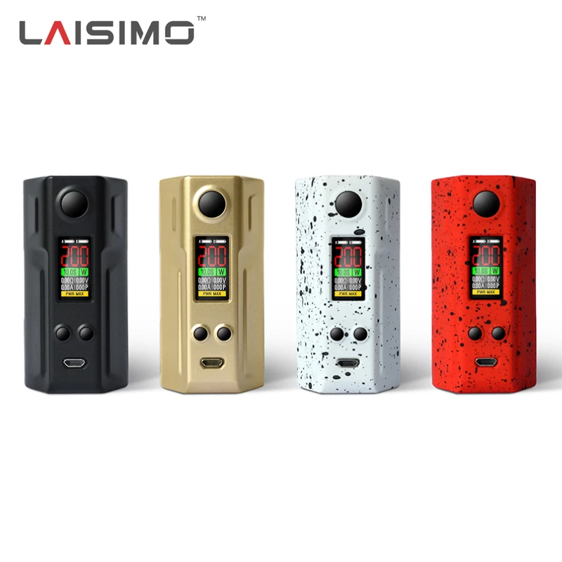 

Laisimo Spring 200W Box Mod Electronic cigarettes TC VW Plastic Vape Mod 510 Thread Lightweight Powered 18650 Vape Vaporizer