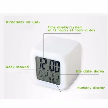 

Big customer price of 000 pieces Digital Alarm Clocks Kids Bedroom Night Light Clocks