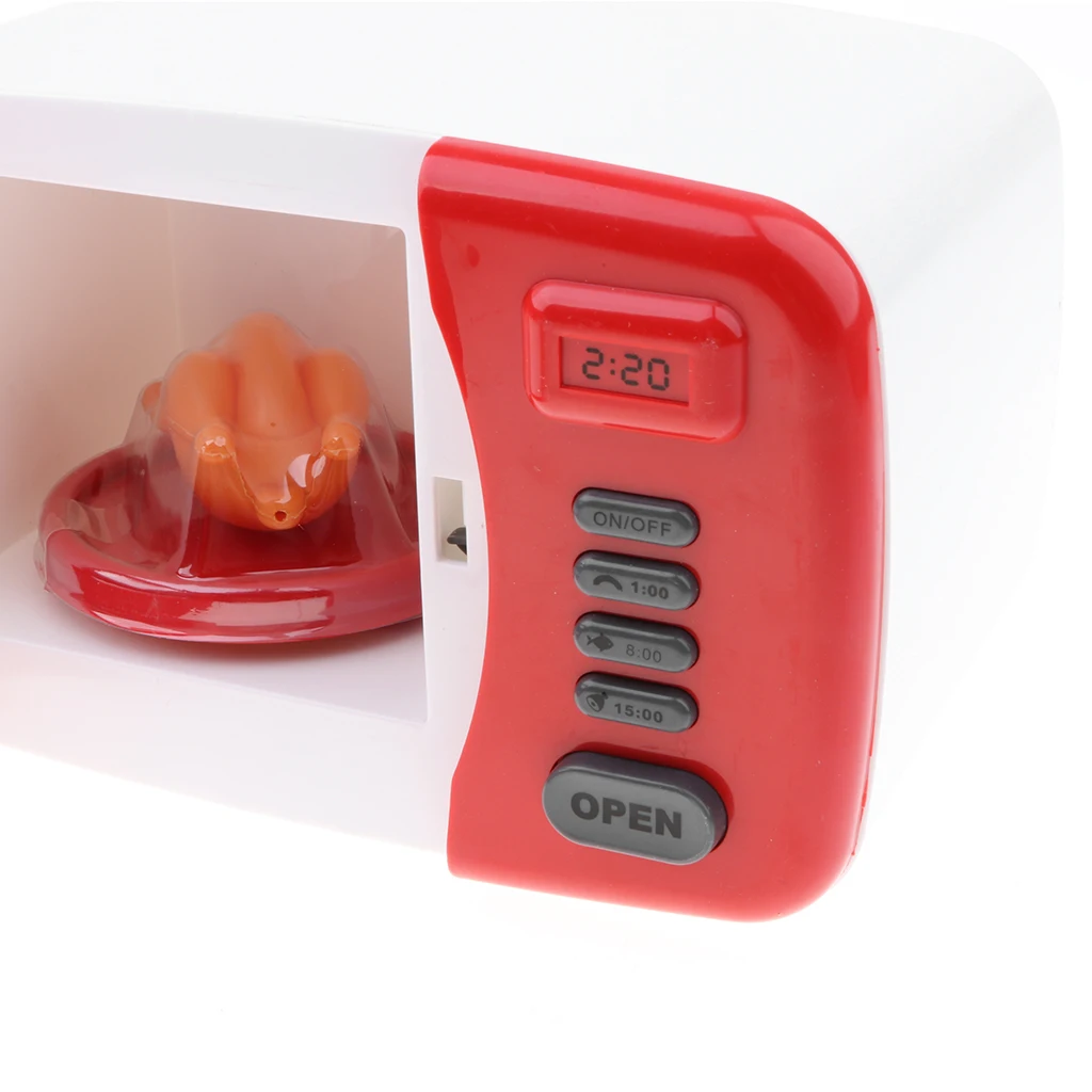 Mini Home Appliance Room/Kitchen Furniture Kids/Baby Pretend Play Educational Toy, Microwave Oven Red Color