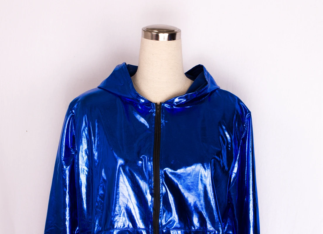 remarkable  Spring Autumn Women Bule bomber Jacket Stage Performance Wear paillette feminina casaco Hip Hop dan