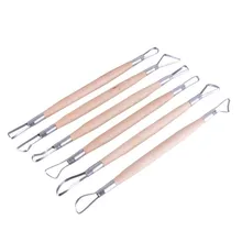 6 шт./компл. 8 дюймов двойной конец обычный ленточный инструмент гончарные инструменты глина скульптура инструменты для дизайна ногтей гончарная Керамика инструмент