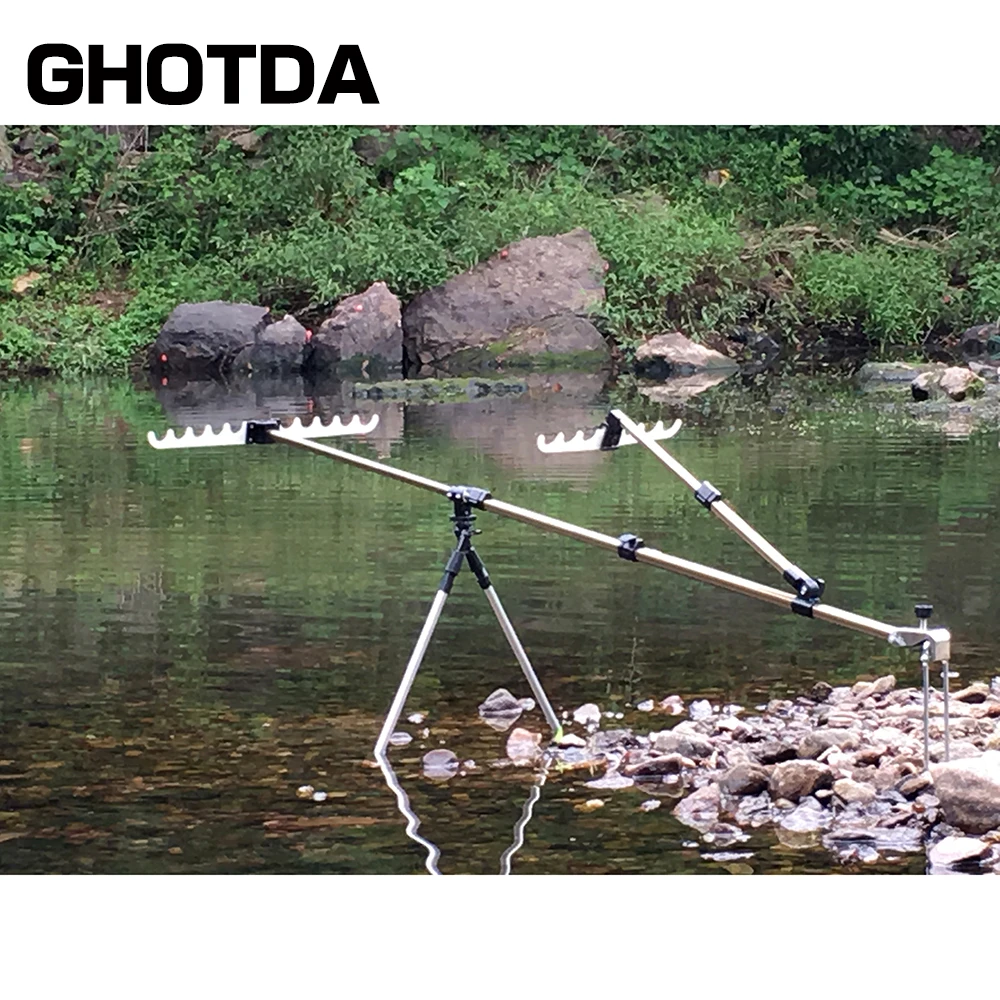 GHOTDA телескопическая удочка держатель для удочек складной алюминиевый сплав