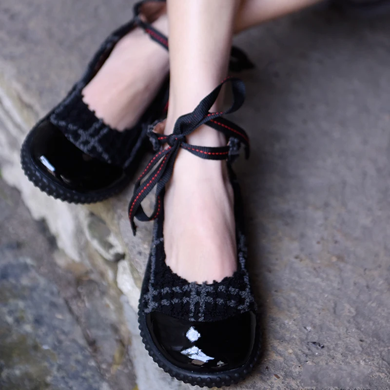 

Artmu 2019 New Original Round Toe Cute Lady Dress Shoes Lace Up Flats Shoes Comfort Handmade Leather Shoes Woman Hot Shoes