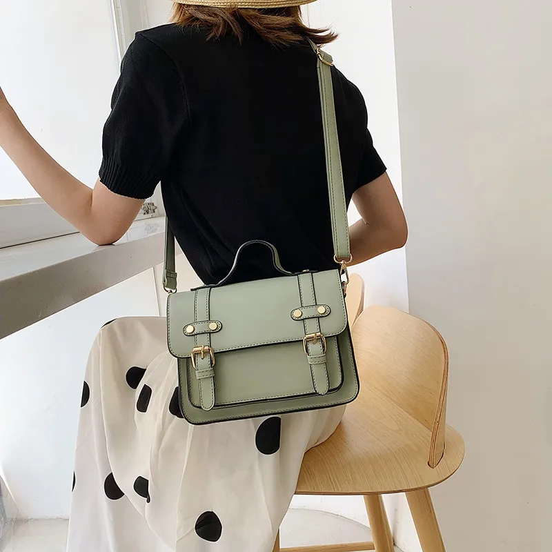 أكياس Crossbody للنساء عالية السعة حقائب كتف الإناث خمر حقائب جلدية حقائب اليد العلامة التجارية الشهيرة برشام صغيرة السيدات