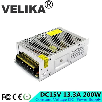 

Universal dc power supply Switch DC15V 13.3A 200W Power Adapter Driver transformer 110v 220v ac-dc 15v SMPS For CNC CCTV Motor