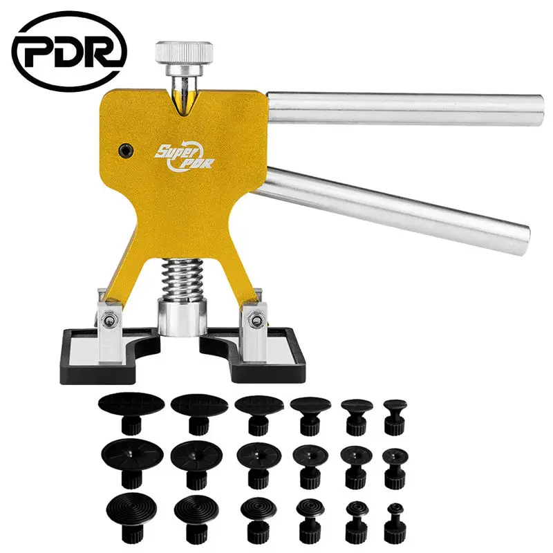 PDR инструменты для удаления вмятин автоматический безболезненный инструмент для ремонта вмятин набор для удаления вмятин на присоске ручной инструмент для удаления автомобиля вмятин град - Цвет: Синий