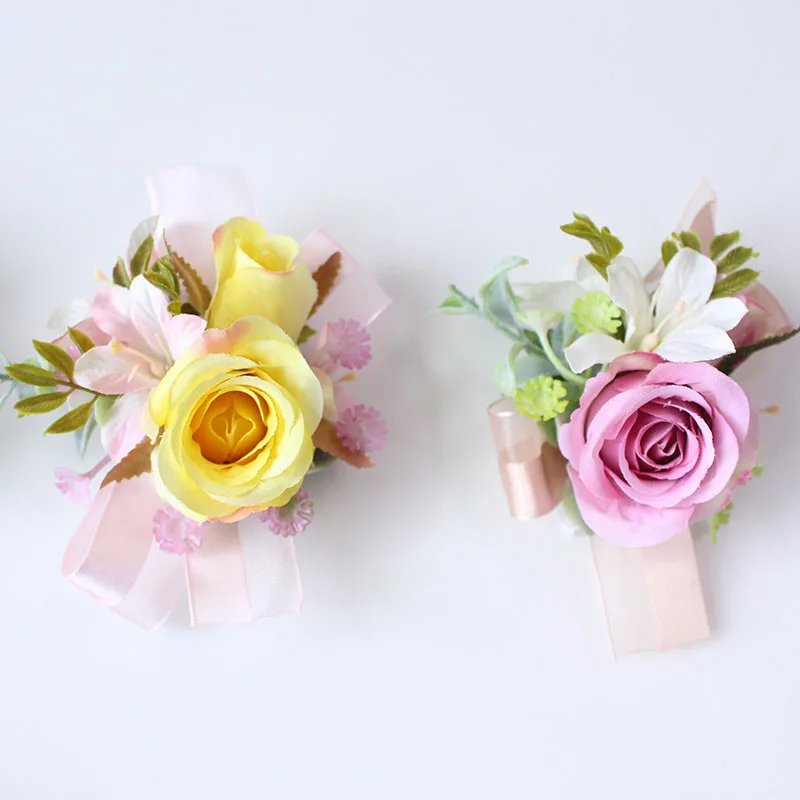 Wrist flower bracelets for bridesmaids (39)
