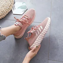 2019 Joker Ventilation Fly Weaving Noodles Sneakers Woman Hedgehog Bottom Student Platform Shoes Woman Zapatos De Mujer Sneaker