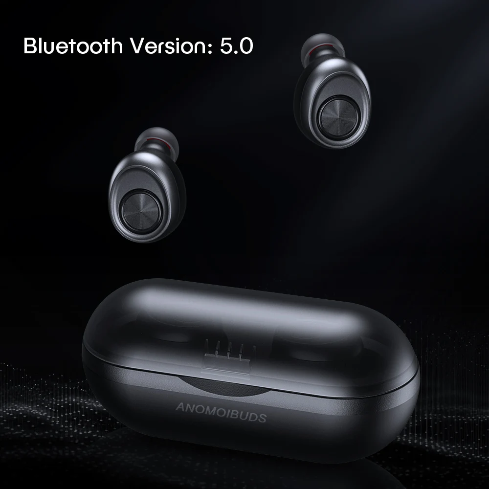 Дешево Anomoibuds беспроводные TWS сенсорные bluetooth наушники с отпечатком пальца, HD стерео беспроводные наушники, игровая гарнитура с шумоподавлением
