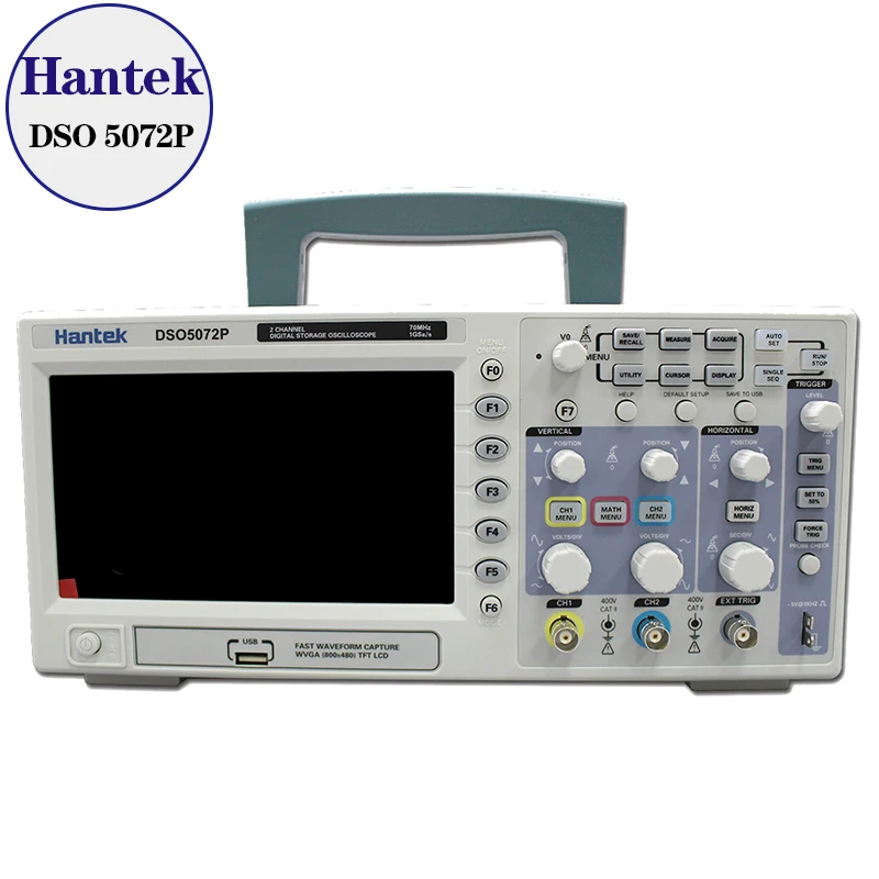 Цифровой осциллограф Hantek DSO5072P 70 МГц 2 канала 1GSa/s d Длина 24K USB|oscilloscope sale|usb hot water