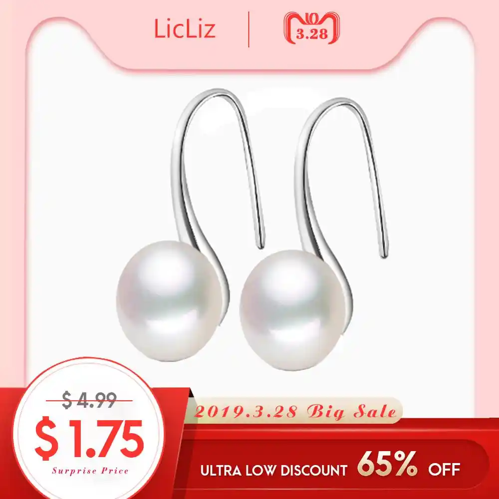 <b>LicLiz</b> натуральный пресноводный жемчуг серьги <b>925</b> пробы ...
