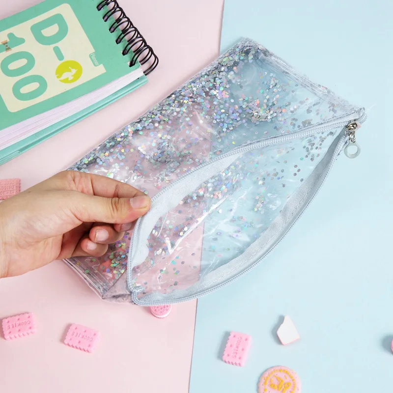PVC Transparent Women Cosmetic Bag Pretty Quicksand Make Up Beauty Portable Organizer Bag Storage Clutch Zipper Make Up Case PVC Transparent Women Cosmetic Bag Pretty Quicksand Make Up Beauty Portable Organizer Bag Storage Clutch Zipper Make Up Case