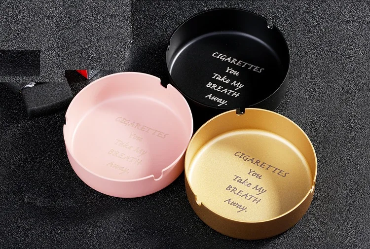 

5pcs/lot Stainless Steel cigarette Ashtray portable Cigar Ashtray Ash Tray Cigarette Holder smoking accessories barware crafts