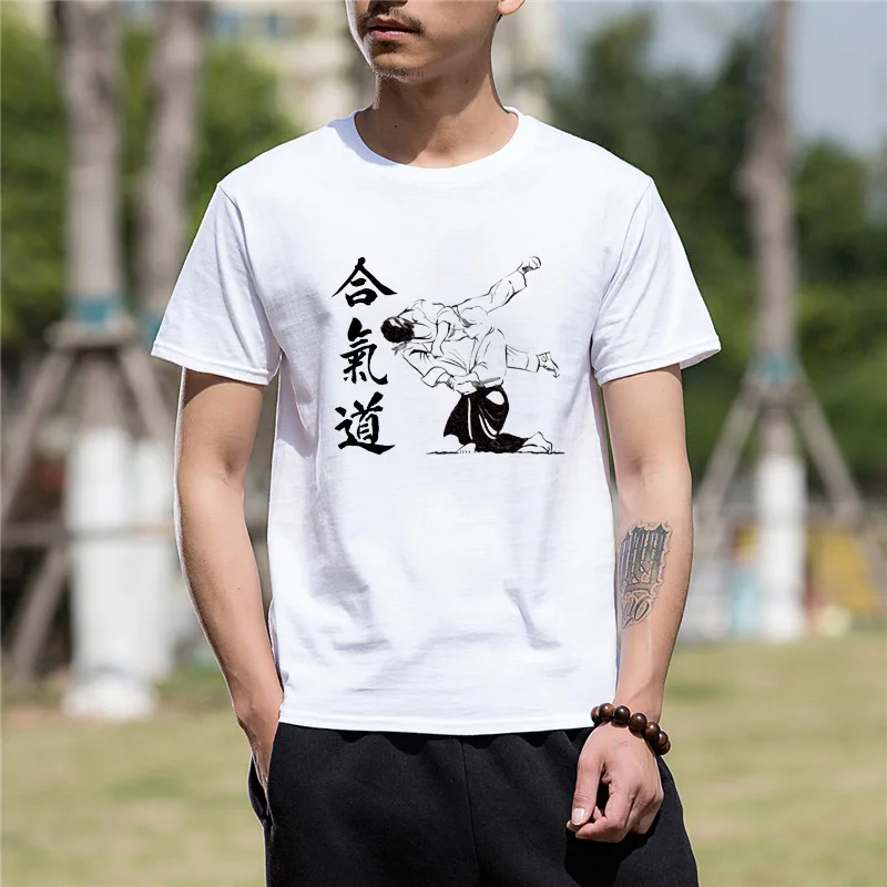 

2019 new men t shirt Funny AIKIDO Funny Cotton T-Shirt men tee shirt homme o-neck print short sleeve top tee