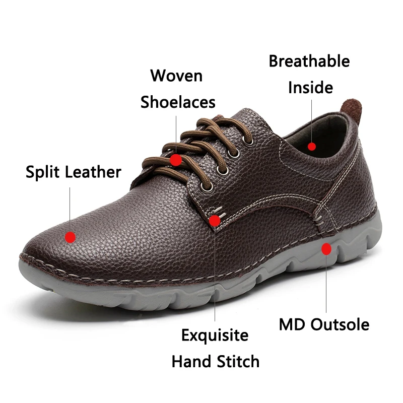 La Main Appartements Respirant À Casual 45 En Vache Split Conception Des De Darkblue Mode Chaussures Cuir 40 Lingge brown Hommes 2018 6qptwqzO