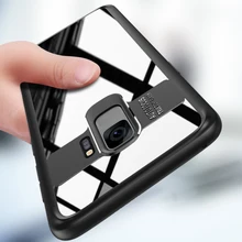 

Phone Bag Case Cover for Samsung Galaxy S9 Plus Case Silm Silicone+Transparent Hard PC Back Cover For GalaxyS9 Protector Coque