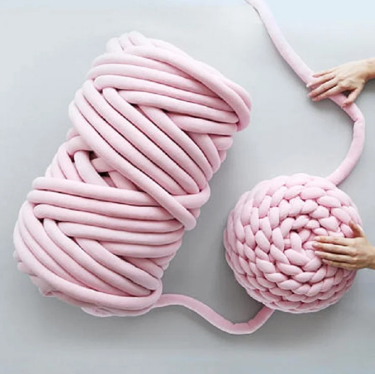 Kaufen Mylb 1000g Ball Super Starke Natürliche Wolle Chunky Garn DIY Sperrige Arm Roving Stricken Decke Hand Stricken Spin garn DIY Decke 60m