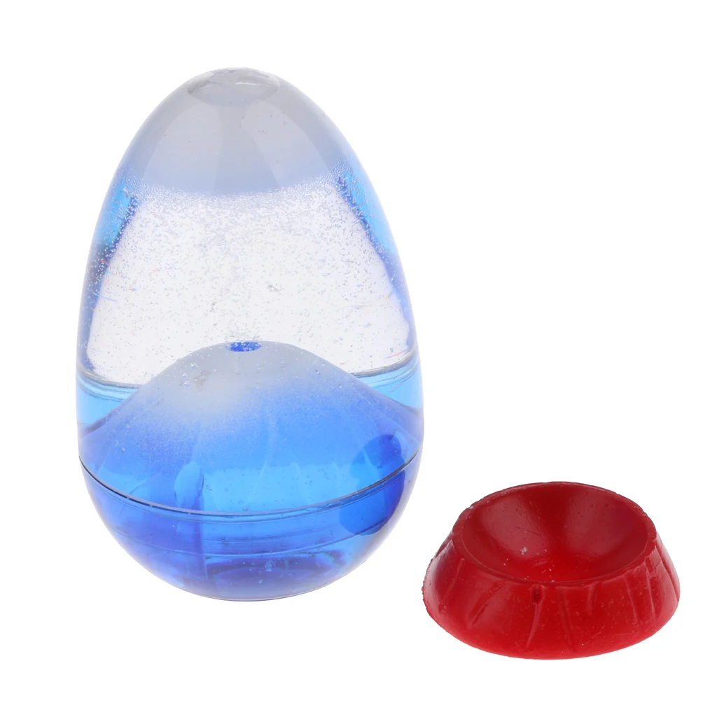 Cute and Fun Egg Volcano Eruption Liquid Hourglass Sand Timer Home/Office Desk Accessories Decoration 
