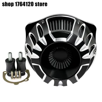 

Motorcycle Cut Air Cleaner Intake Filter Fit For Harley Touring Street Glide Road King 00-07 Dyna 2000-2017 Softail 2000-2015