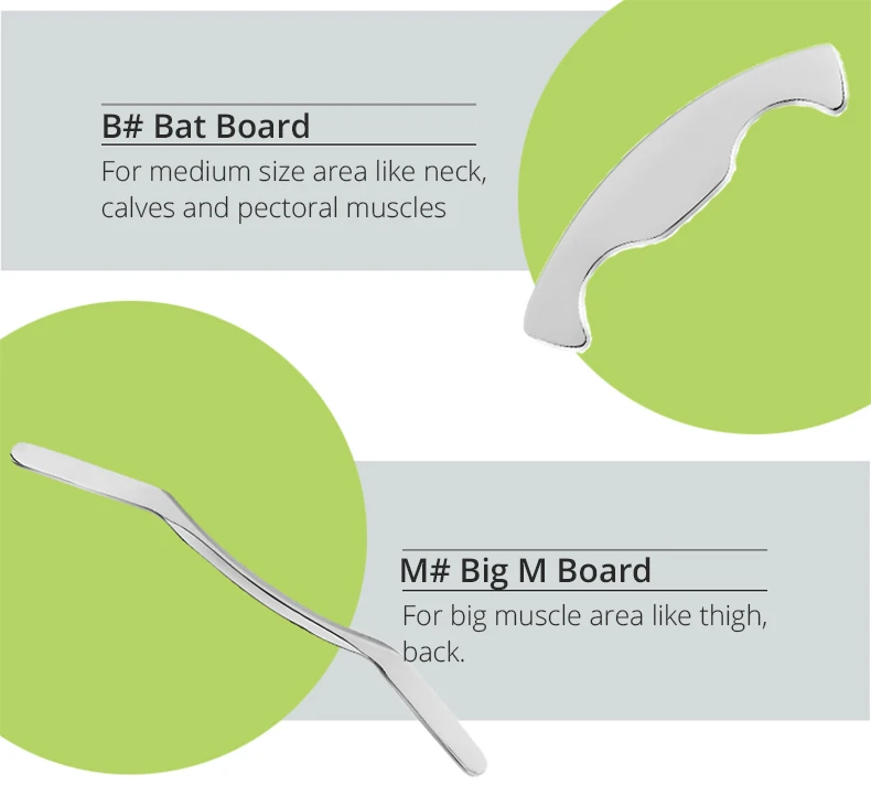 Ткани терапевтическая, для мышц массаж IASTM инструменты весь расслабления тела глубокий ткань восстановления способствует хорошему кровообращению Нержавеющая сталь