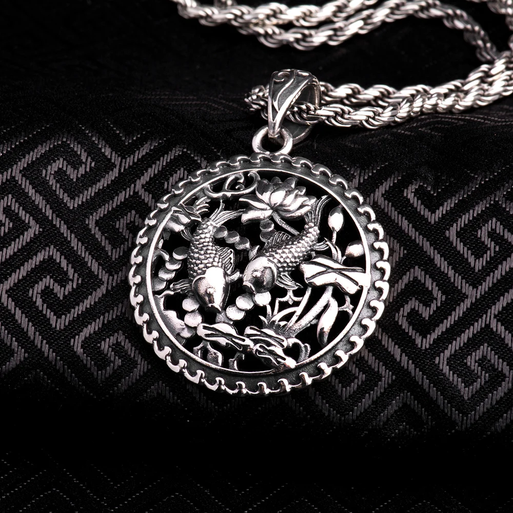100 Real Pure Genuine 925 Sterling Silver Pendant S925 Solid Thai