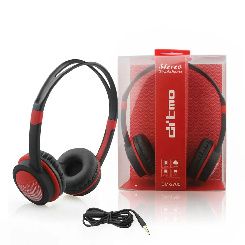 Wired Headset DM 2760 HiFi Stereo Earphone Noise Cancelling On ear Comfortable Headphone for Laptop Computer Smartphone with Mic-in Earphones & Headphones ...