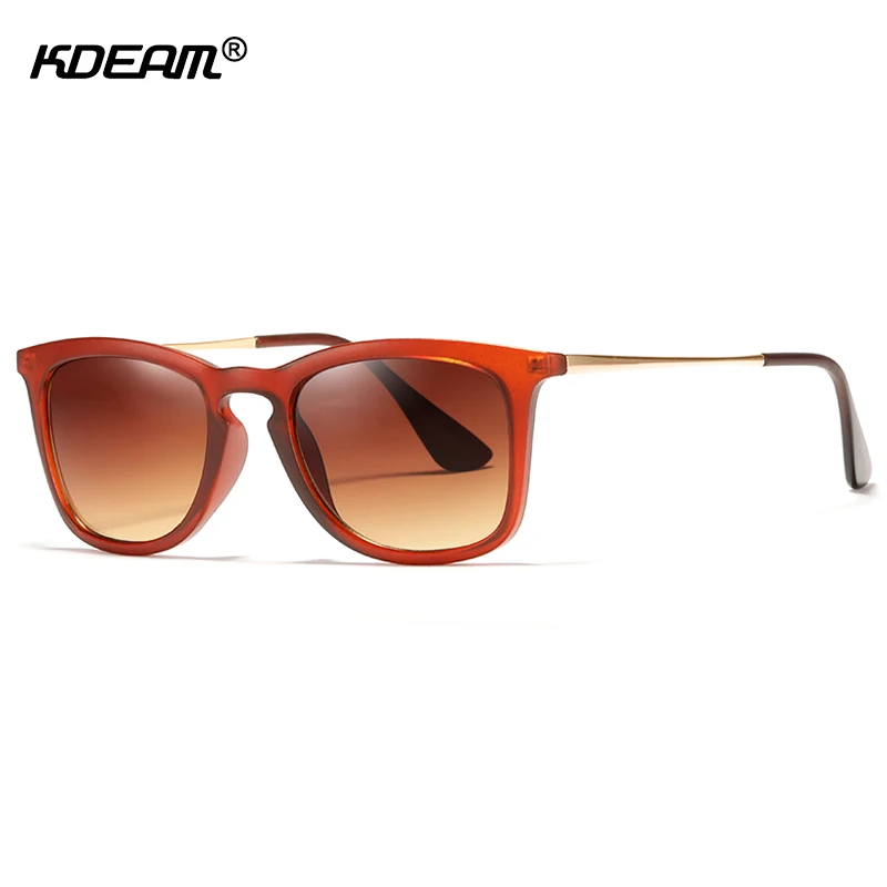 Женские квадратные винтажные очки KDEAM, модные солнцезащитные очки с элегантным дизайном и уровнем защиты UV400, солнцезащитные очки KD1631