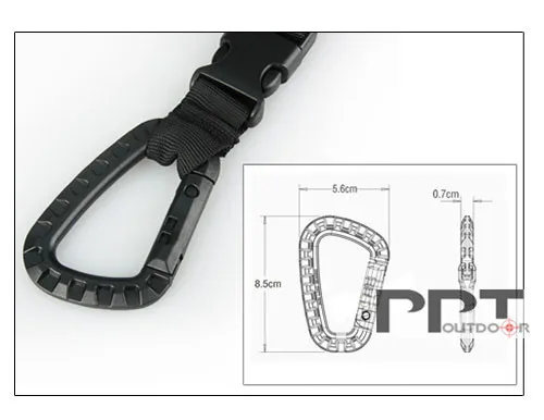 PPT тактический пистолет слинг Черный CP цвет весенний ремешок нейлон 120-125 см длина пистолет Слинг открытый аксессуар PP13-0045