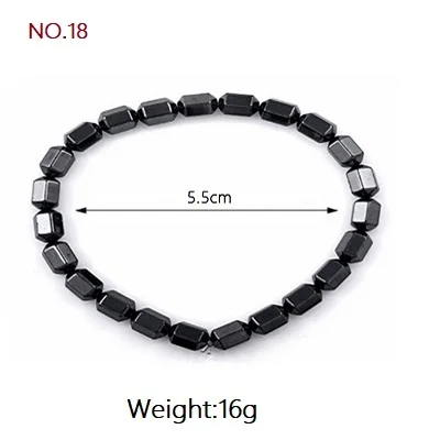 18 видов стилей Магнитный браслет для потери веса, забота о здоровье, роскошный продукт для похудения, круглый черный камень, терапевтический браслет - Цвет: NO.18