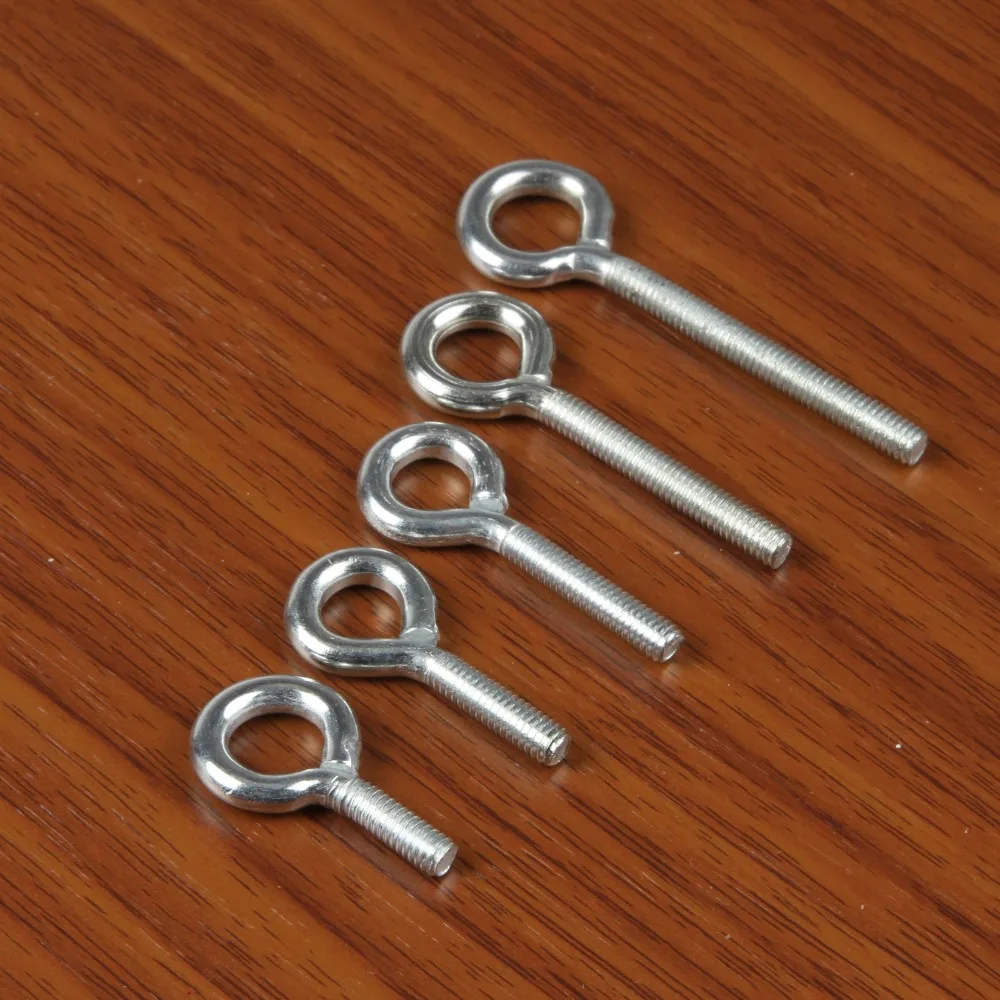 

10pcs/lot M4*12/15*20/30/40 Zinc Plating Eye Bolt Eyebolt Hook Screw Threaded Hardware