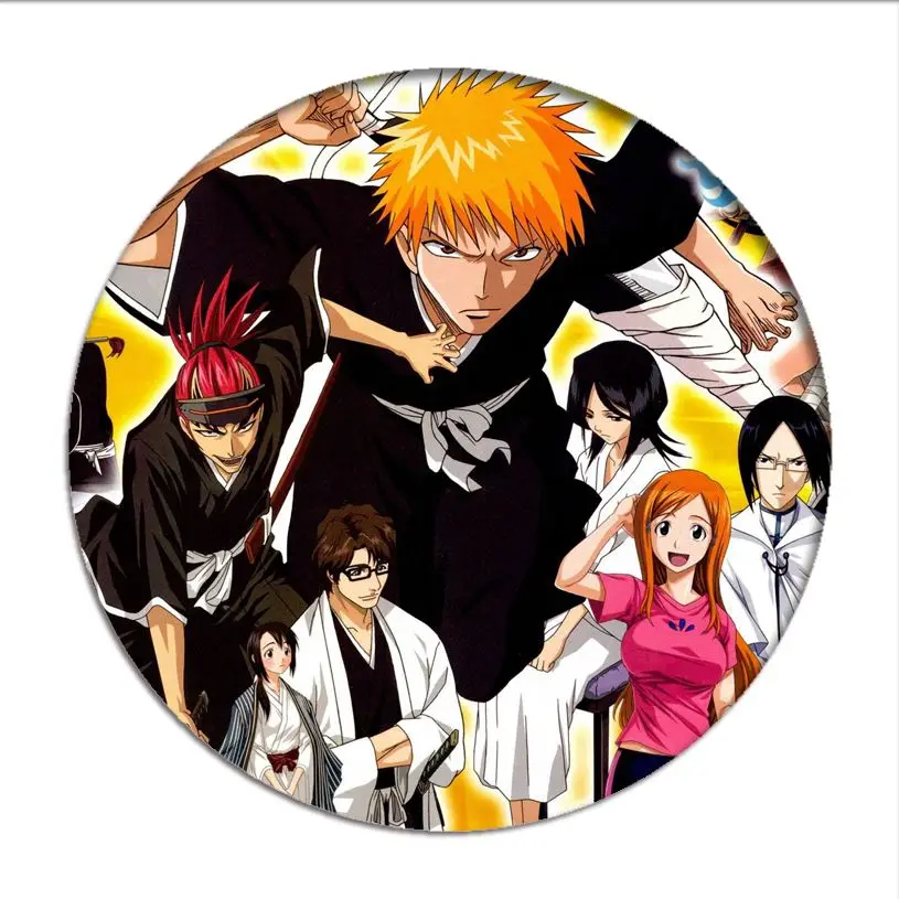 1pcs Anime Bleach Cosplay Badge Kurosaki Ichigo Brooch Pin Hitsugaya Toushirou Cute Collection Badge for Backpack Clothes Women's Costumes Cosplay Costumes