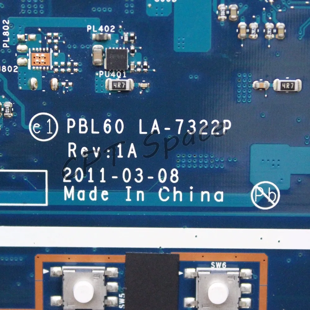 PBL60 LA-7322P K53B/X53B اللوحة على متن ل ASUS X53B K53BY K53BR اللوحة المحمول مع DDR3 شحن مجاني