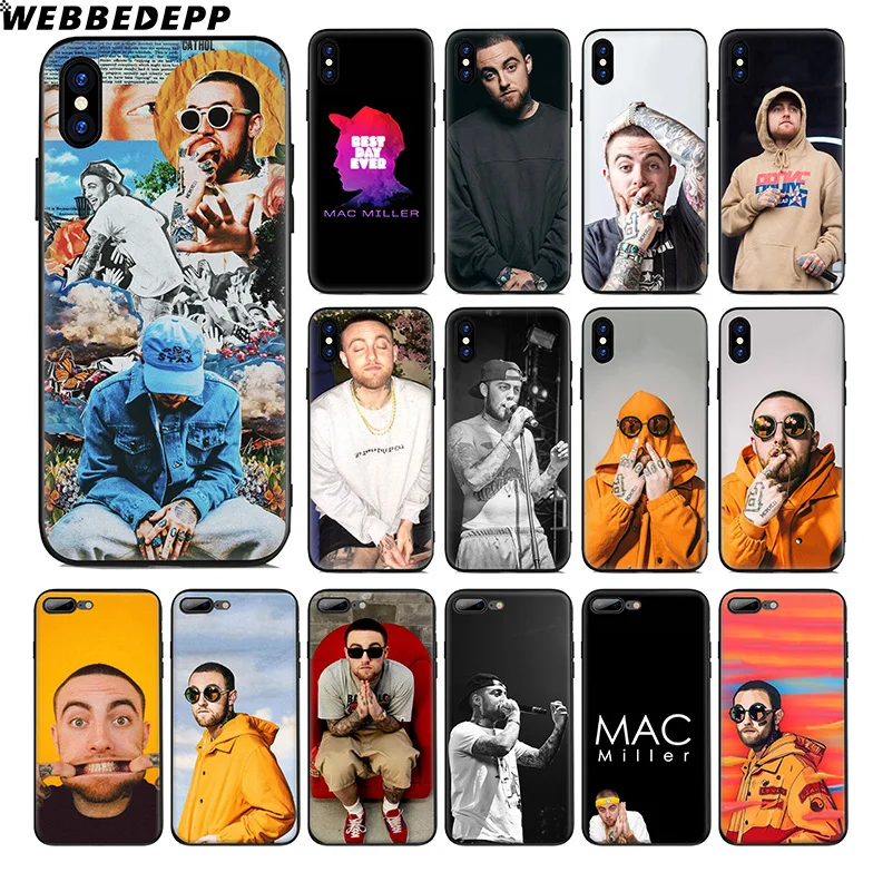 WEBBEDEPP Mac Miller Мягкий силиконовый чехол для Apple iPhone 11 Pro Xr Xs Max X или 10 8 7 6 6S Plus 5 5S SE TPU |