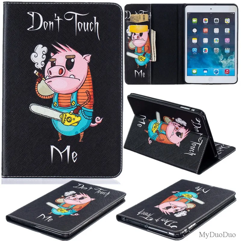 mCute Bear Black Wallet Case For Ipad Mini 2 Case For Ipad Mini  Mini 1 Mini 2 Mini 3 Case Butterfly Flower PU Leather Cover  (63)