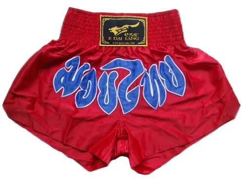 Новые короткие штаны для тайского бокса, тренировочные штаны, Санда, муай тай, боксерские короткие штаны - Цвет: red
